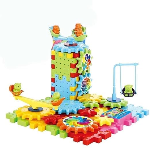 Battery Operated Interlocking Educational Gear Building Block Set of 101 Piece for Kids, Learning, Educational Building Blocks Toys for 5+ Years Kids