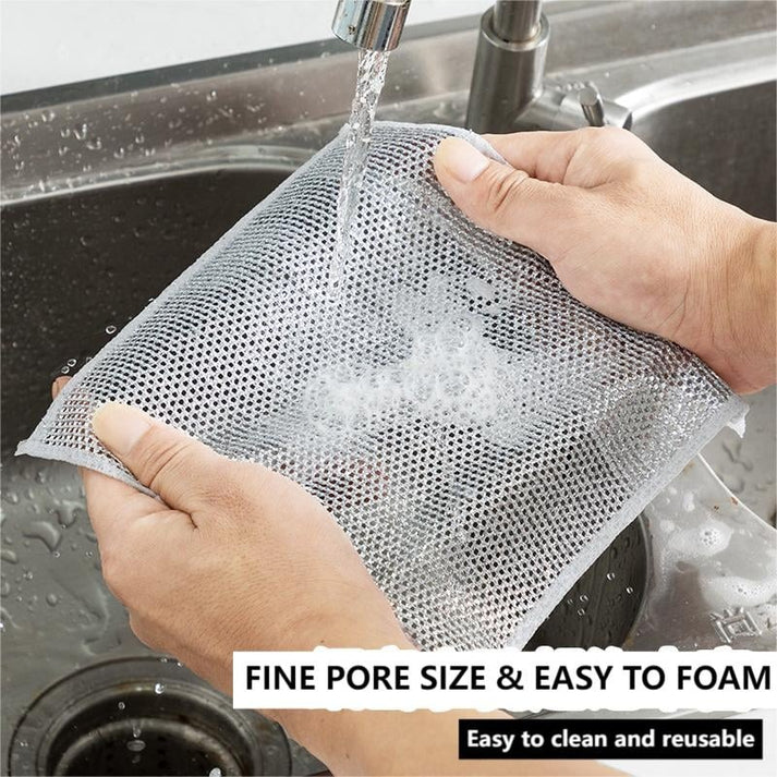 Non-Scratch Multipurpose Steel Wire Dishwashing Rags | Pack of 20